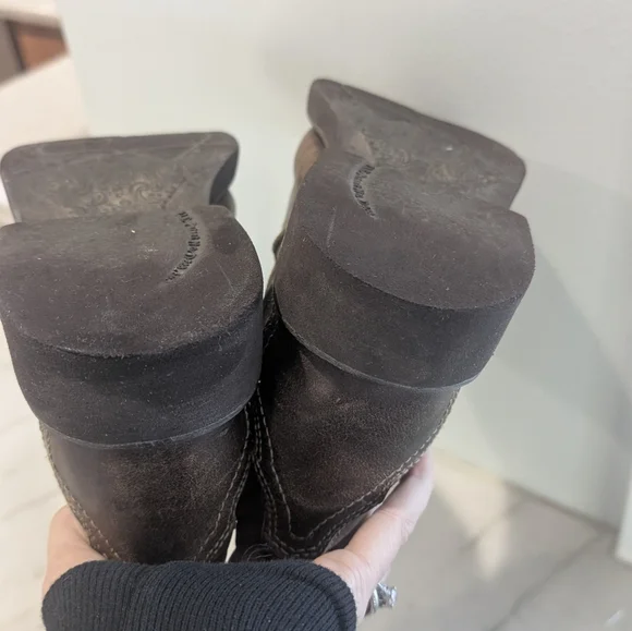 Justin Boots Gypsy Raya Brown and Teal Cowboy Boots Women's Size 7 - Picture 12 of 13